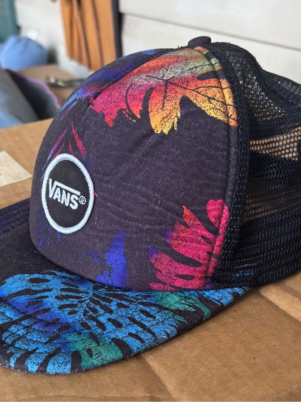 Vans Purple Floral Five-Panel Snapback Hat